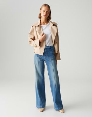 Opus Pants jeans Melly groove Blauw L32