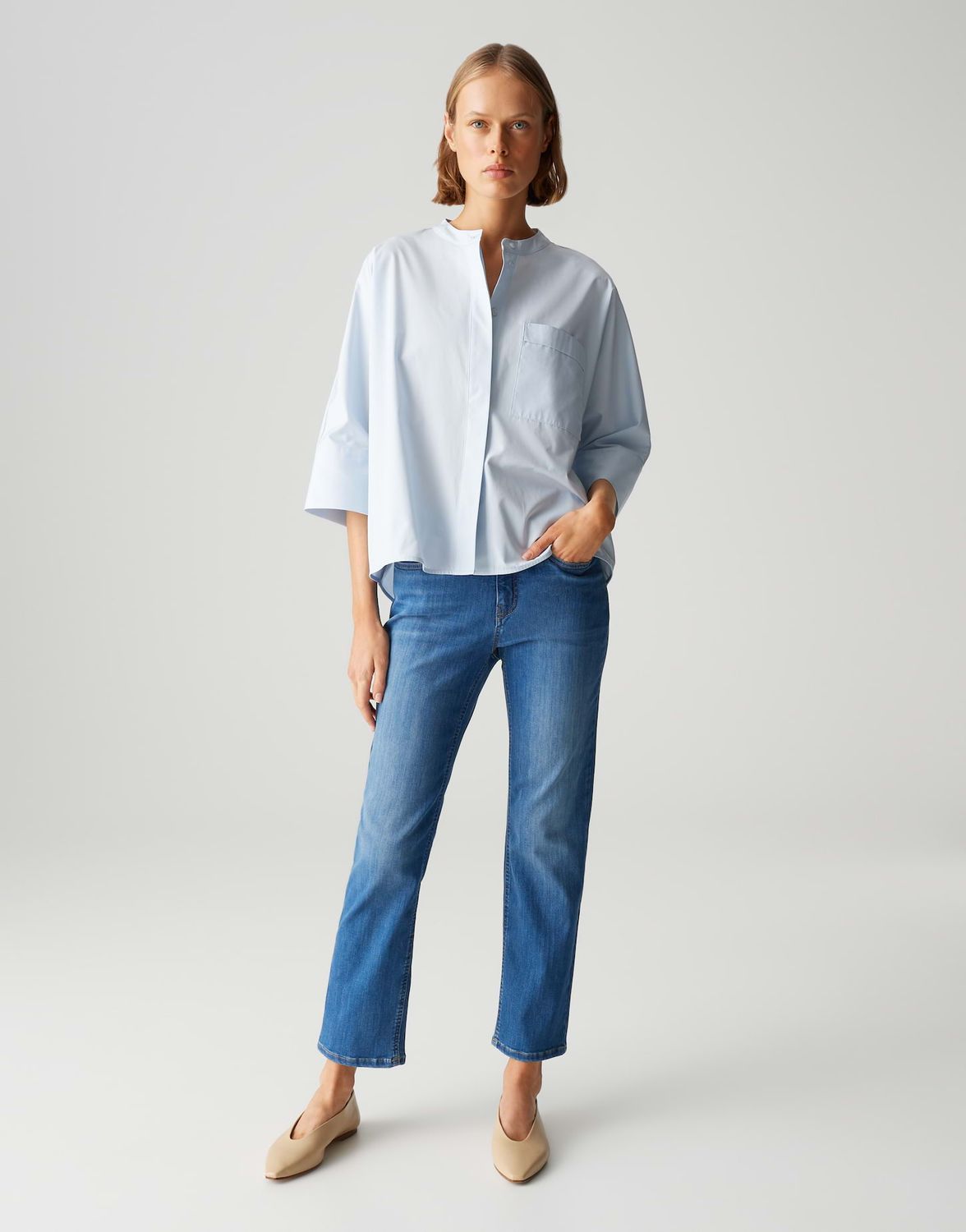 Opus Pants jeans Melly base Blauw