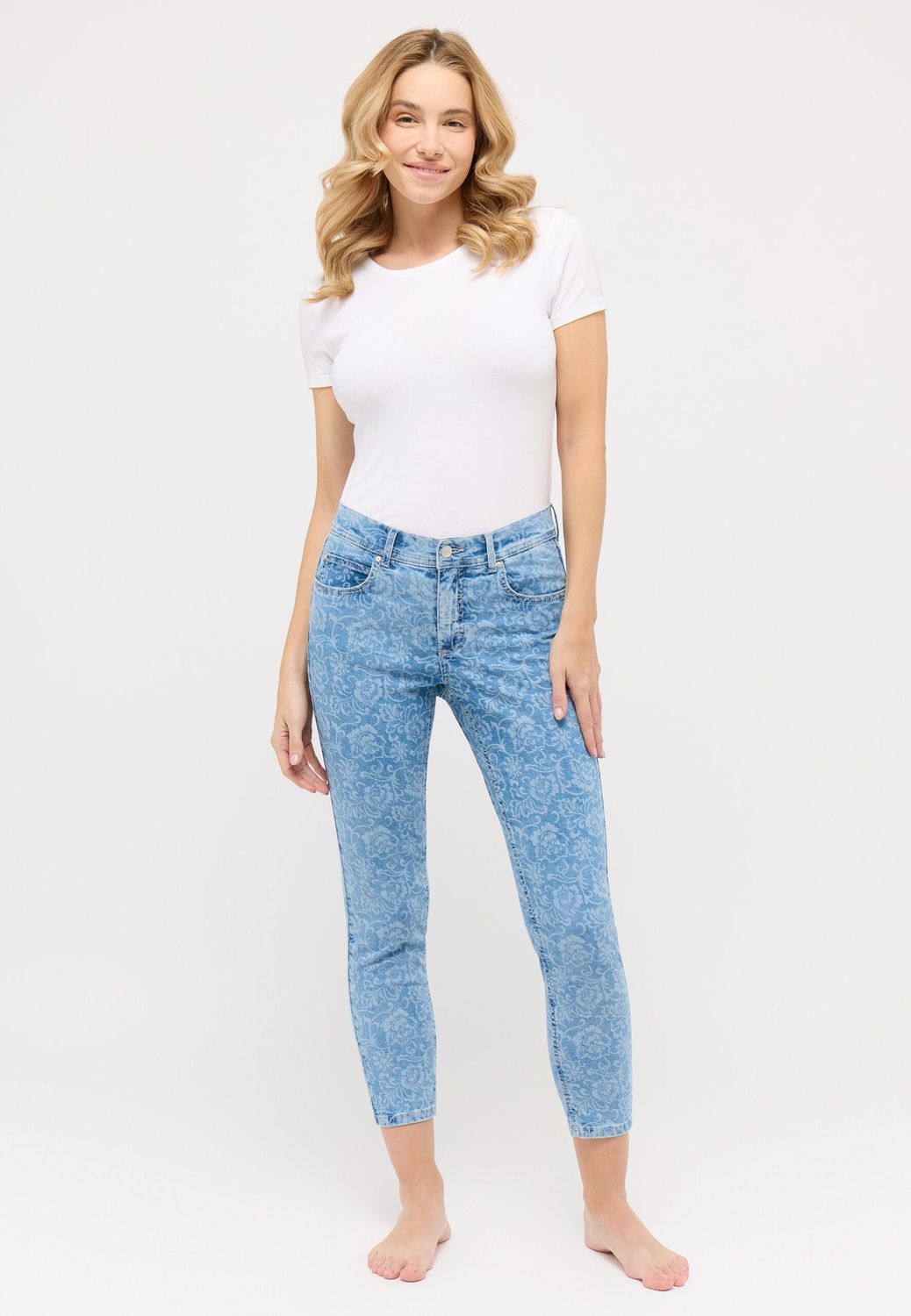 Angels jeans ornella print blue L31