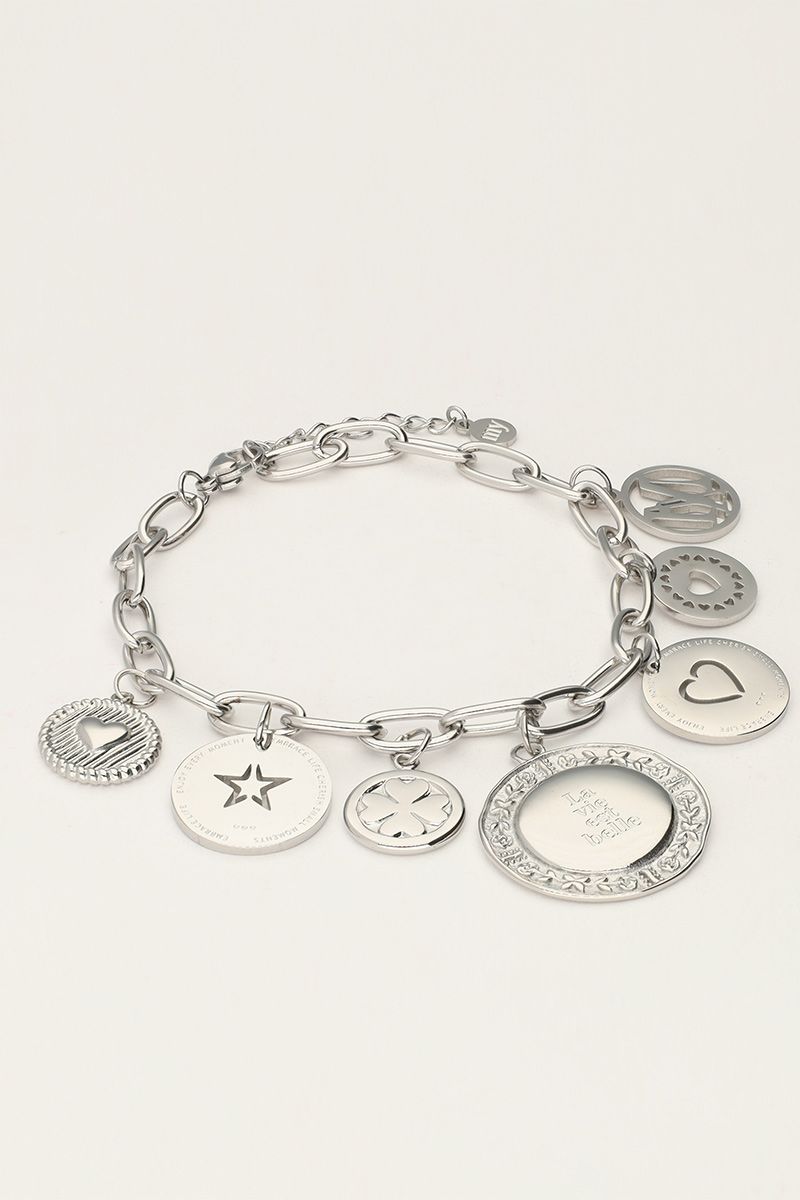 My Jewellery Starry schakel armband met munten Zilver