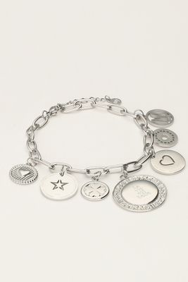 My Jewellery Starry schakel armband met munten Zilver