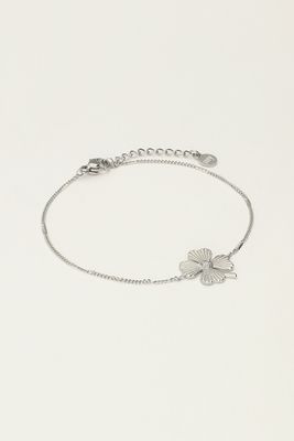 My Jewellery Starry armband met klaver &amp; strass Zilver