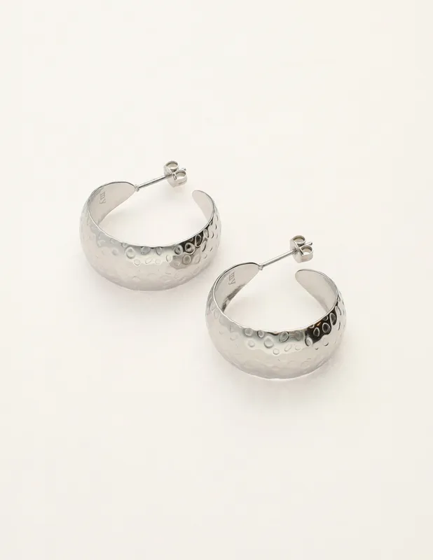 My Jewellery Earring hammered leopard print zilver