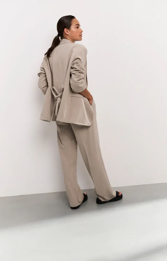 YAYA oversized krijtstreep blazer met revers