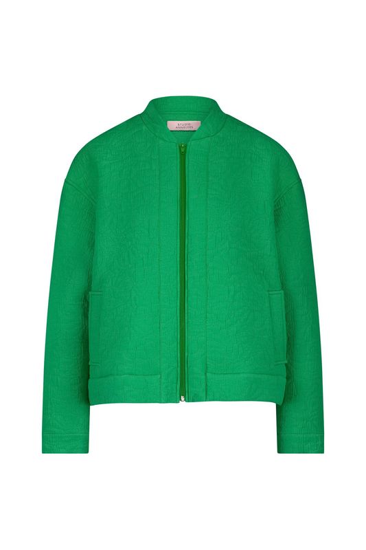 Studio Anneloes Candee flower jacquard jacket Groen