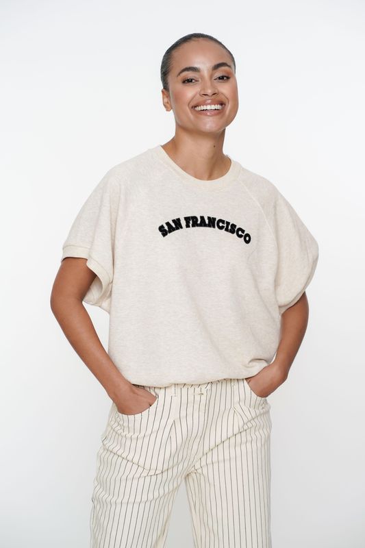 Geisha Sweat short sleeves San Francisco Beige
