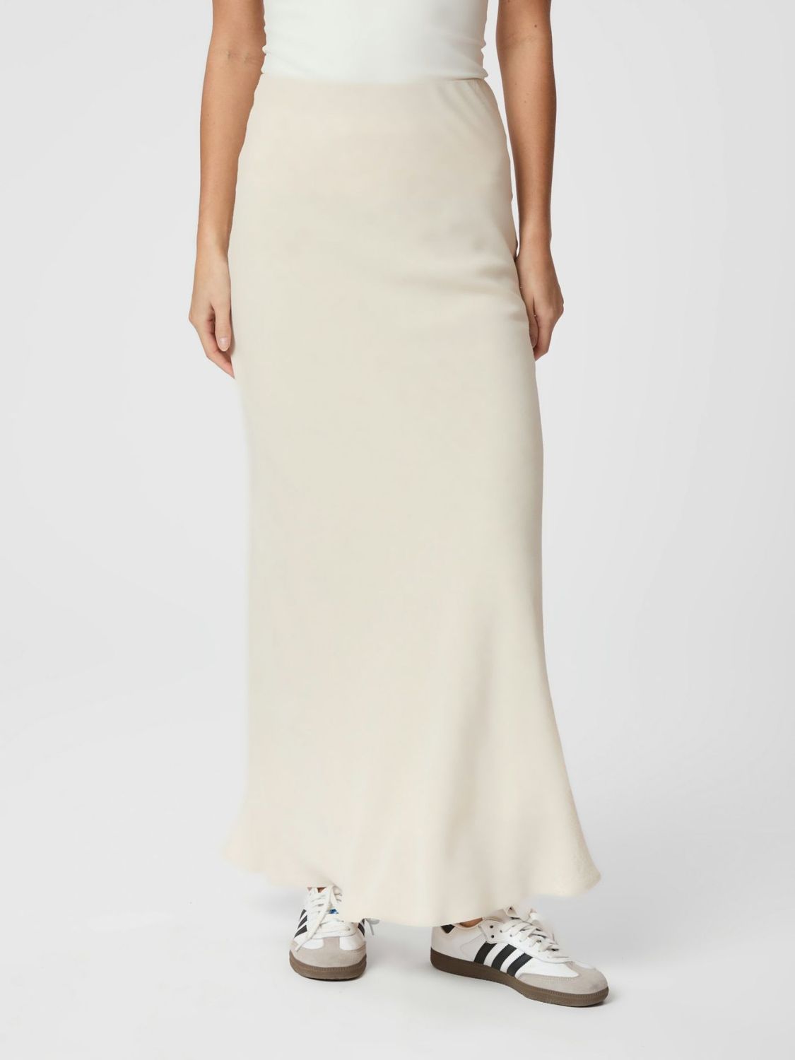 Neo Noir Viso Linen Skirt Beige