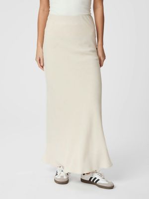 Neo Noir Viso Linen Skirt Beige