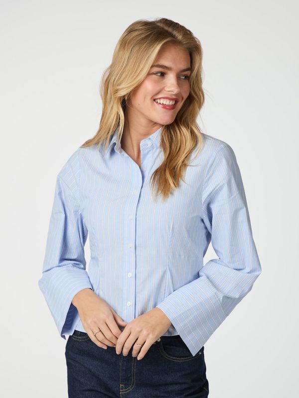 Neo Noir Rosa Stripe Shirt Blauw