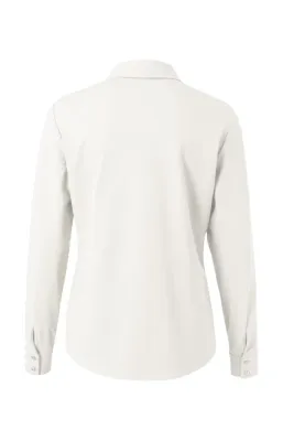 YAYA Basic getailleerde blouse met blinde knoopsluiting