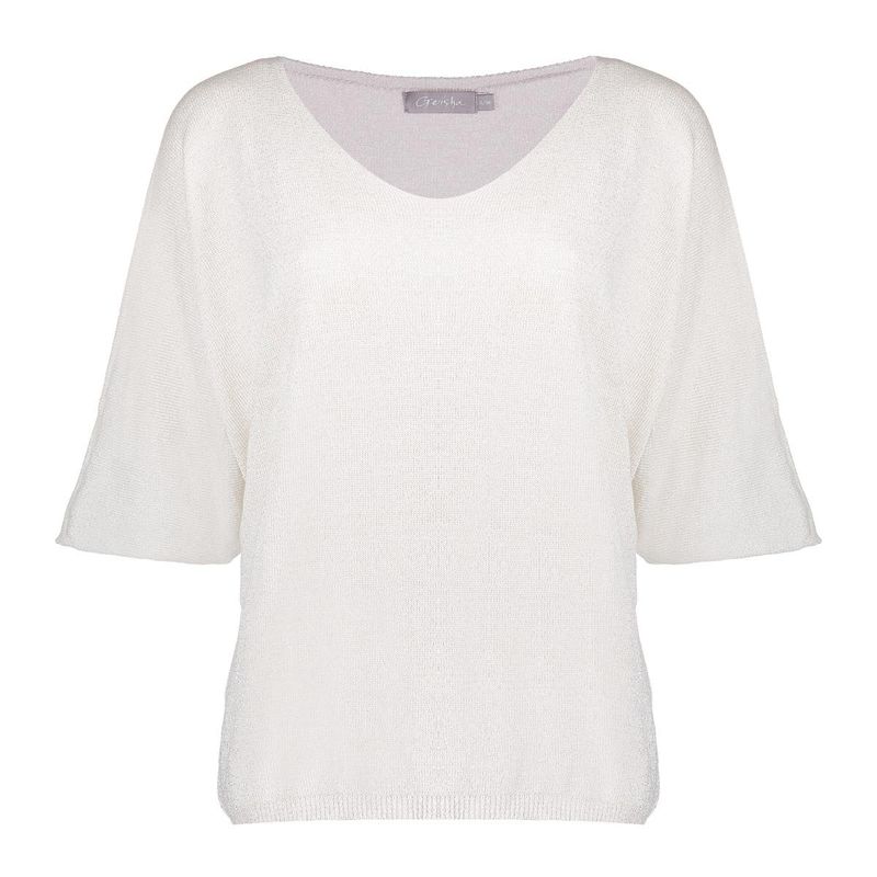 Geisha Pullover V-neck 3/4 mouw Bruin