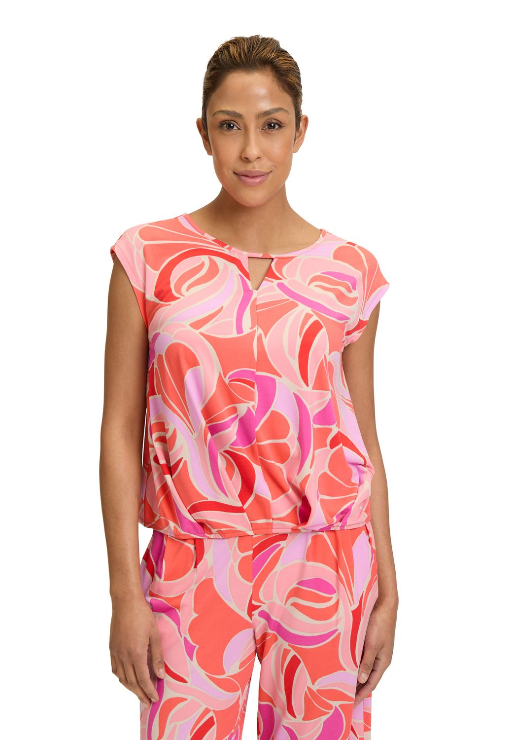 Betty Barclay shirt met hals detail Roze