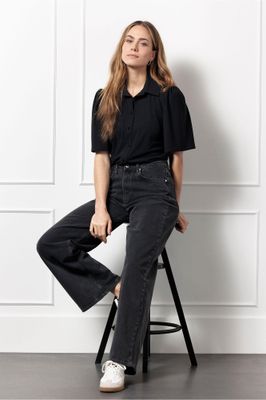 Studio Anneloes Poppy butterfly blouse Zwart