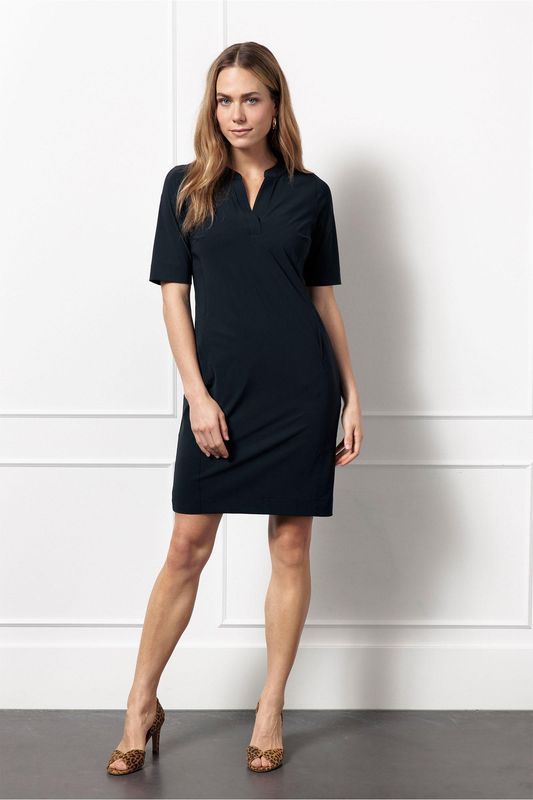 Studio Anneloes Simplicity jurk korte mouw blauw
