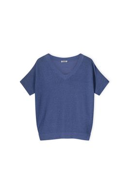 Kyra pullover V neck blauw