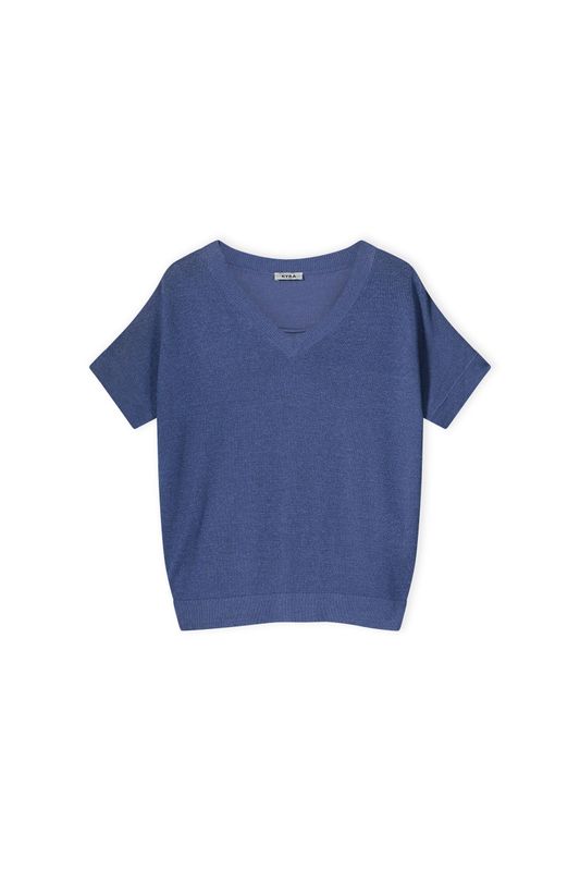Kyra pullover V neck blauw