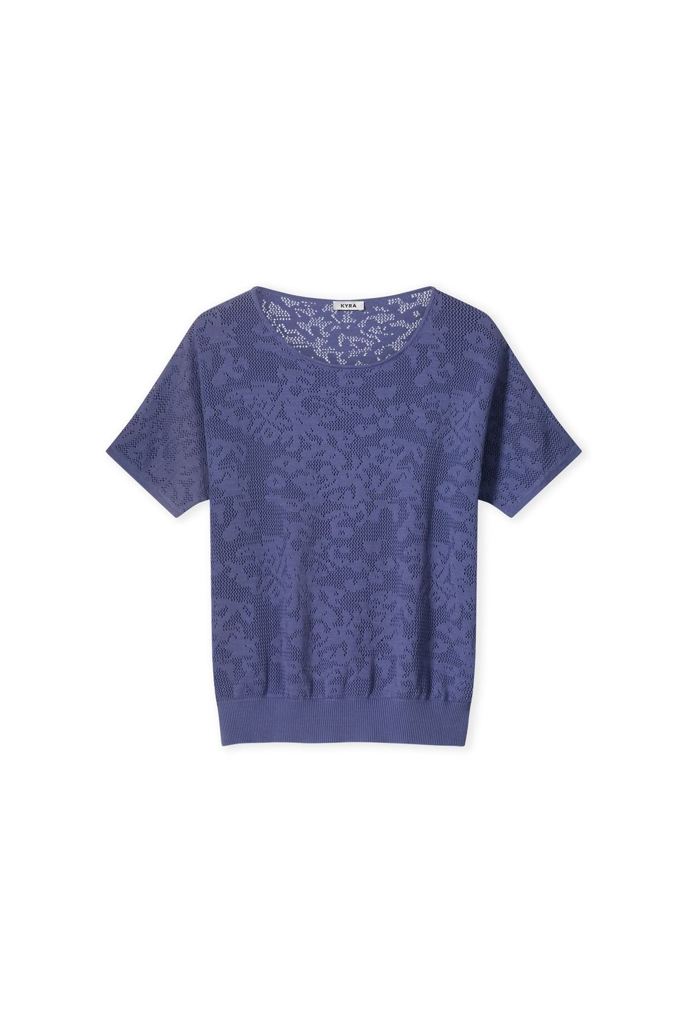 Kyra pullover korte mouw trui Blauw