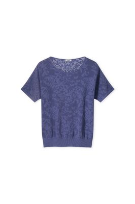 Kyra pullover korte mouw trui Blauw