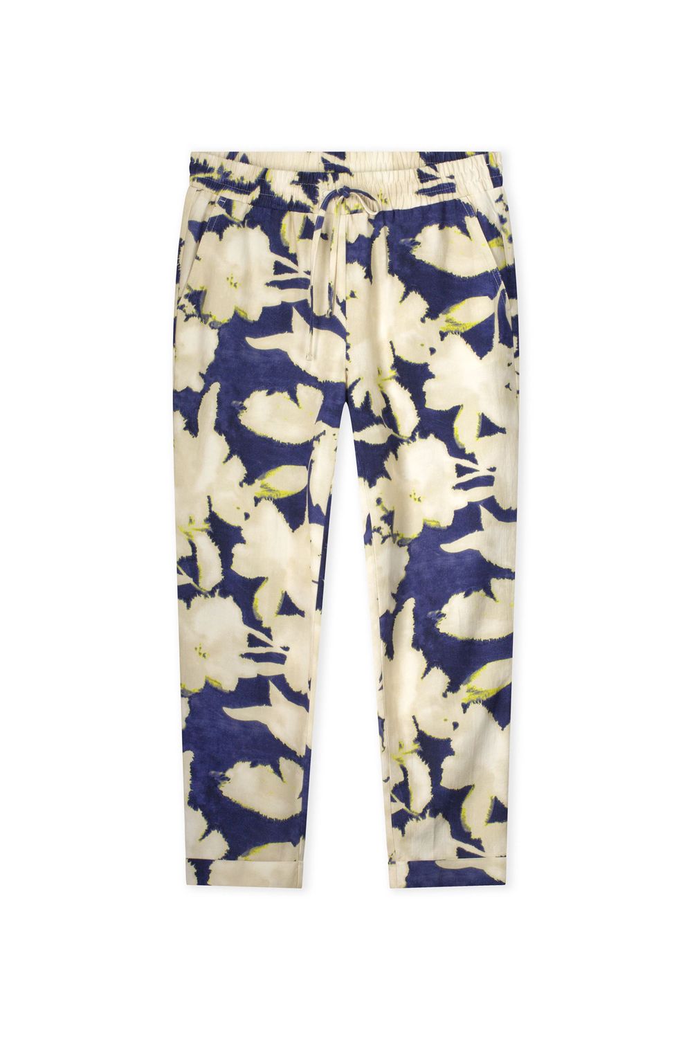 Kyra trousers flower print Blauw