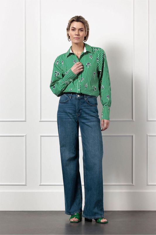 Studio Anneloes L blouse Liona poplin flower