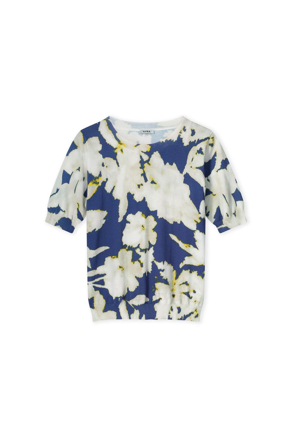 Kyra pullover bloemenprint blauw