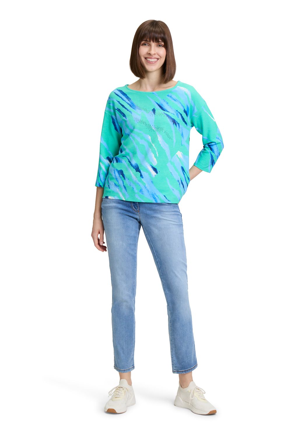 So Cosy trui blauw print