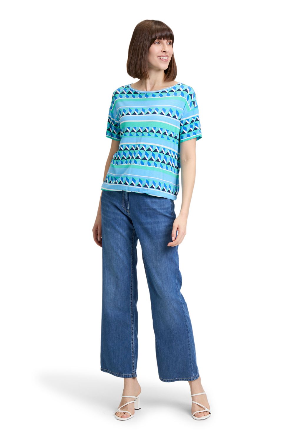 So Cosy top blauw print
