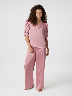 Neo Noir Roella Heavy Sateen blouse Roze