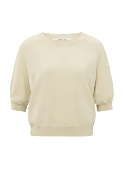 Yaya Fijngebreide sweater beige