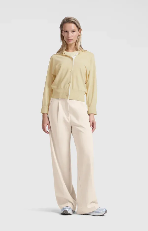Yaya Geweven broek met streep