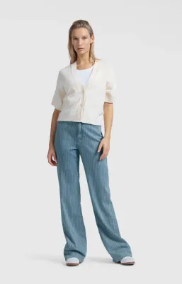 Yaya Denim broek met streepdetail (L34)
