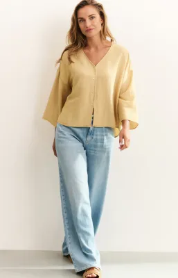 Yaya Denim broek met wijde pijpen (L34)
