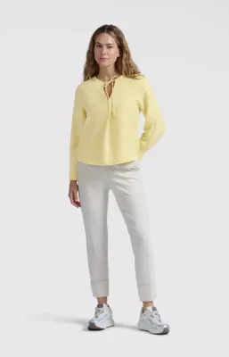 Yaya Blouse met V-hals en strikdetail