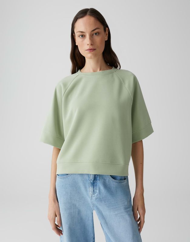 Opus los sweatshirt Ginus Groen