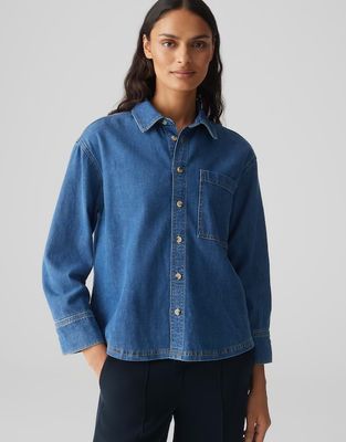 Opus spijkerblouse Felyn Blauw