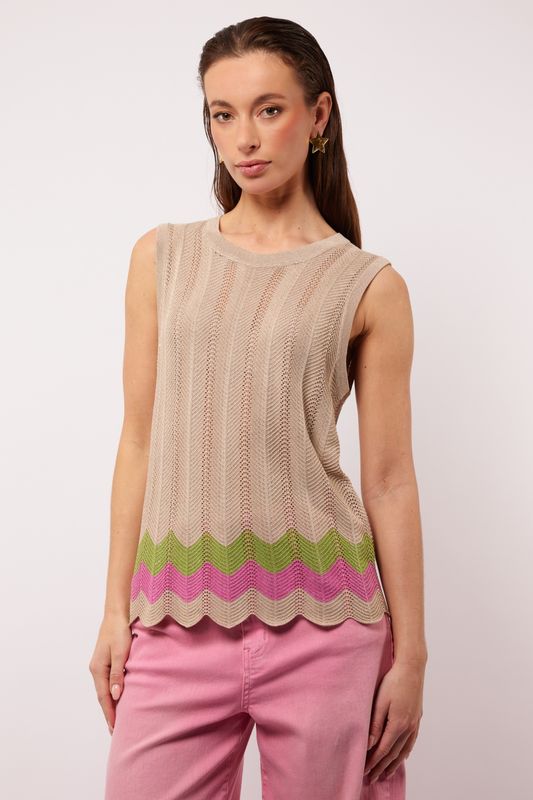 Fluresk Ensley knitting top Beige