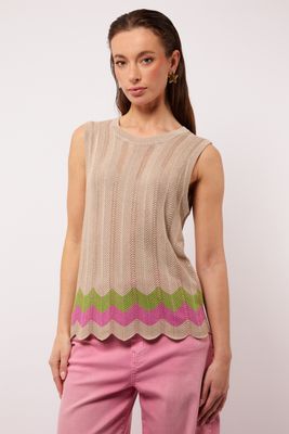 Fluresk Ensley knitting top Beige