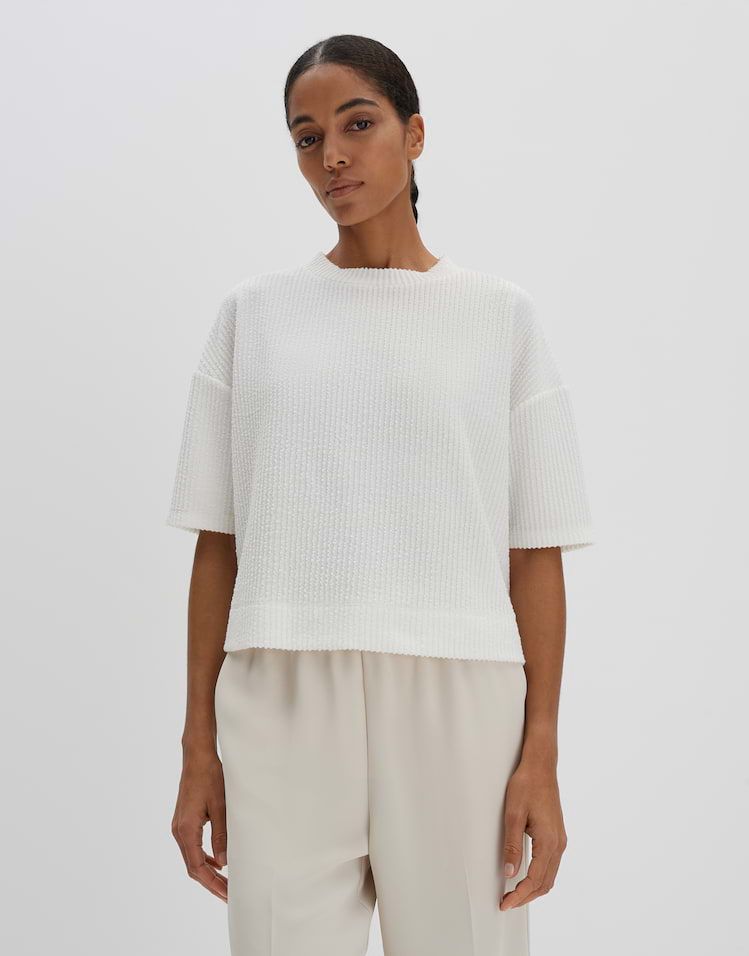 Someday boxy shirt Keveluna detail Ecru
