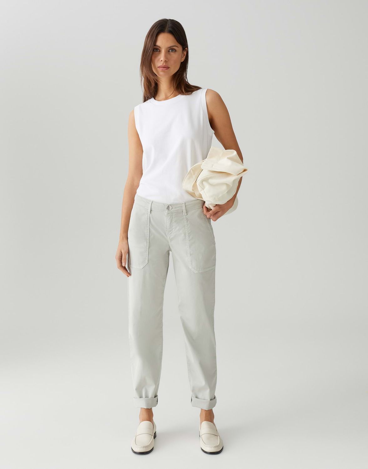 Opus Pants Lisana cool Groen