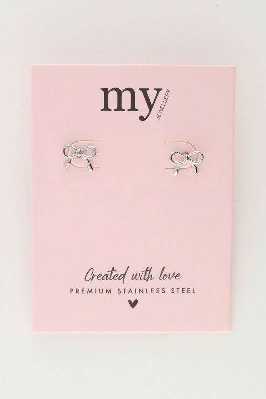 My Jewellery Earstuds bow mini Zilver