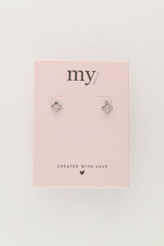 My Jewellery Studs clover Zilver