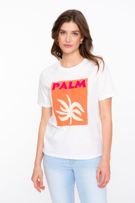 Geisha T-shirt palm beach Ecru 52413-41