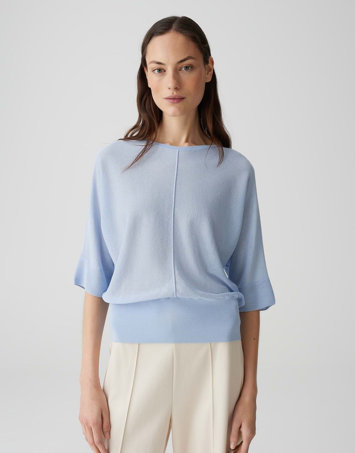 Opus gebreide trui Peronika Blauw