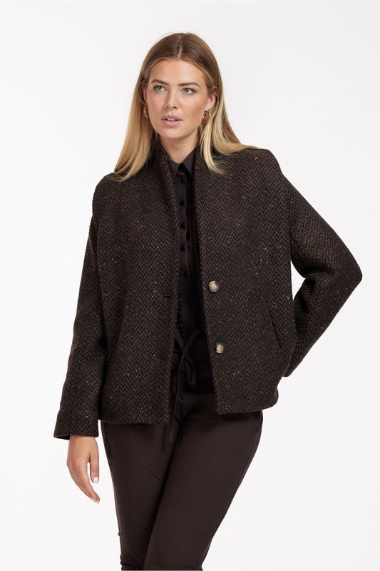 Studio Anneloes Estella wool coat Bruin
