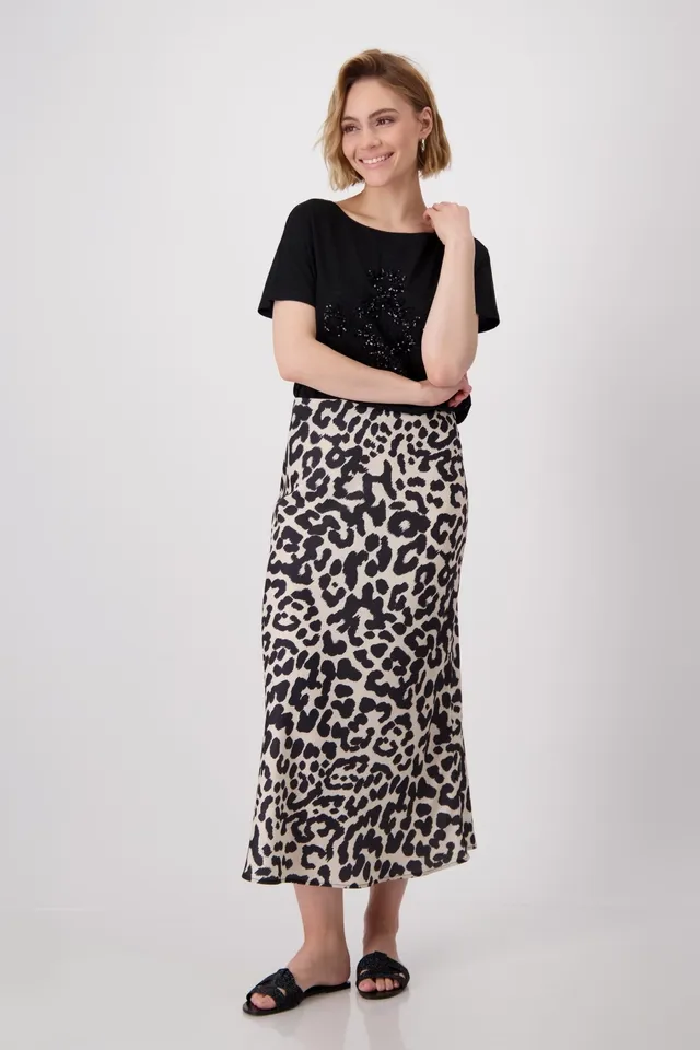 Monari Rok Zwart Leopard
