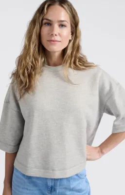 YaYa Short-sleeve sweatshirt Grijs