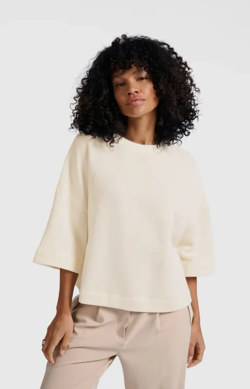 YaYa Short-sleeve sweatshirt Ecru
