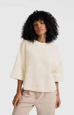 YaYa Short-sleeve sweatshirt Ecru