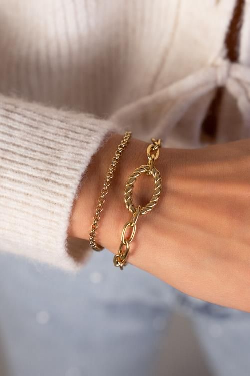 My jewellery iconic dunne schakelarmband goud