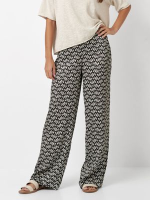 Toni Dress Pants Luisa Palazzo Zwart